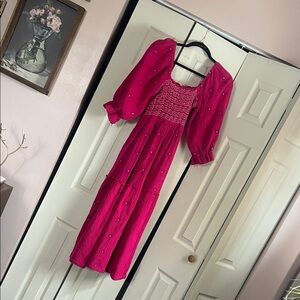 Source Unknown Vibrant Pink Maxi Dress